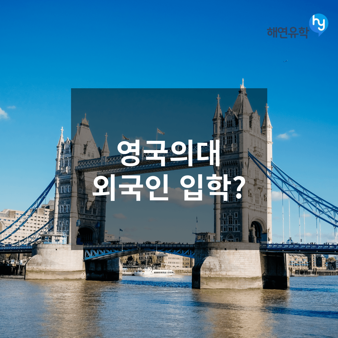 영국의대는 왜 외국인의 입학을 좀 더 수월하게 받아주나